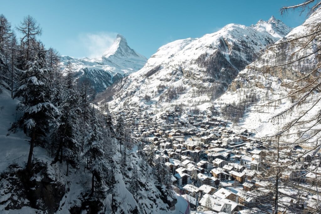 white and brown mountain under blue sky