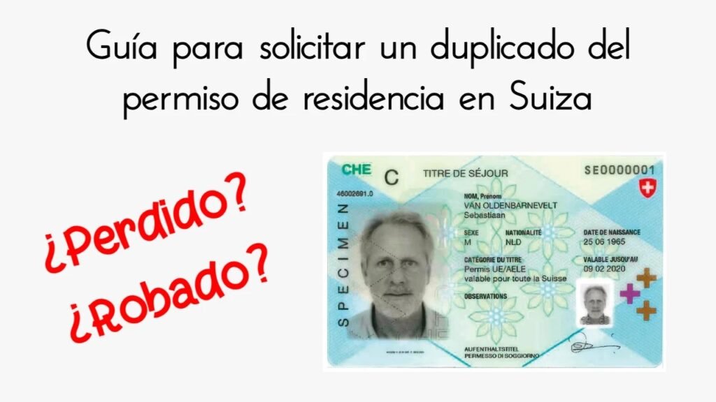 Portada anuncio policia suiza duplicado de residencia